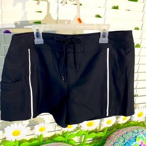 Jag black shorts with white piping